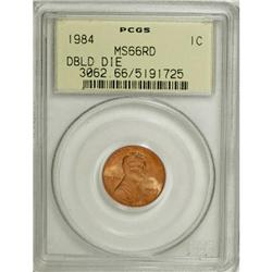 1984 1C Doubled Die Obverse Red MS66 PCGS