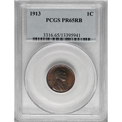 1913 1C Red and Brown PR65 PCGS