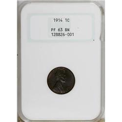 1914 1C Brown PR63 NGC
