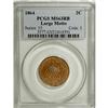 Image 1 : 1864 2C Large Motto Red and Brown MS63 PCGS