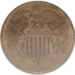 1865 2C Brown MS63 PCGS