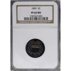 1865 2C Brown PR65 NGC