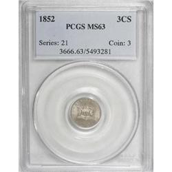 1852 3CS MS63 PCGS