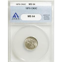 1870 3CN MS64 ANACS