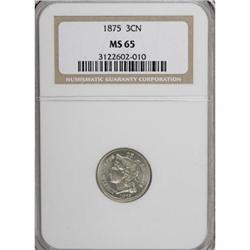 1875 3CN MS65 NGC