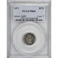 1871 3CN PR65 PCGS