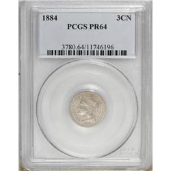 1884 3CN PR64 PCGS