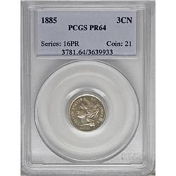 1885 3CN PR64 PCGS