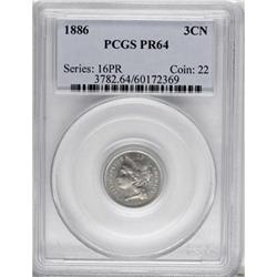 1886 3CN PR64 PCGS