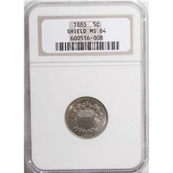 1883 5C MS64 NGC