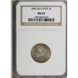 1883 5C No Cents MS65 NGC