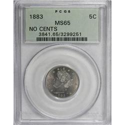 1883 5C No Cents MS65 PCGS