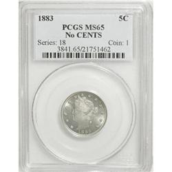 1883 5C No Cents MS65 PCGS