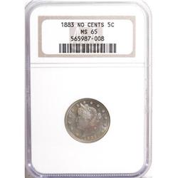 1883 5C No Cents MS65 NGC