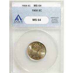 1908 5C MS64 ANACS