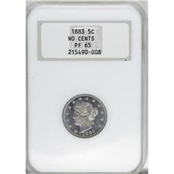 1883 5C No Cents PR65 NGC