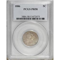 1886 5C PR58 PCGS