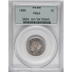 1886 5C PR64 PCGS
