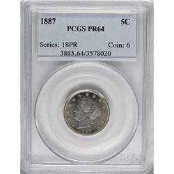 1887 5C PR64 PCGS