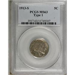 1913-S 5C Type One MS63 PCGS