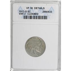 1913-S 5C Type Two VF30 ANACS