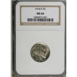 1914-S 5C MS64 NGC