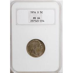 1914-S 5C MS64 NGC