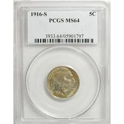 1916-S 5C MS64 PCGS