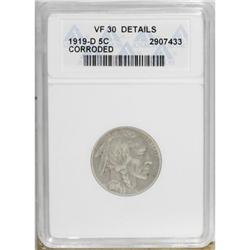 1919-D 5C VF30 ANACS
