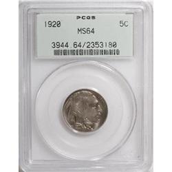 1920 5C MS64 PCGS