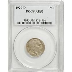 1920-D 5C AU53 PCGS