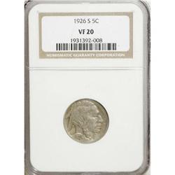 1926-S 5C VF20 NGC