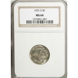 1931-S 5C MS64 NGC
