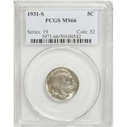 1931-S 5C MS66 PCGS