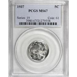 1937 5C MS67 PCGS