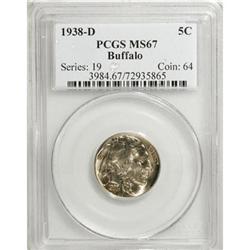 1938-D 5C MS67 PCGS