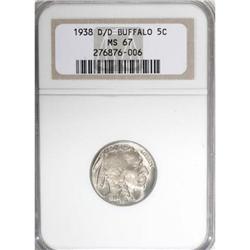 1938-D/D 5C Buffalo MS67 NGC