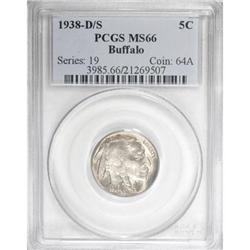 1938-D/S 5C MS66 PCGS