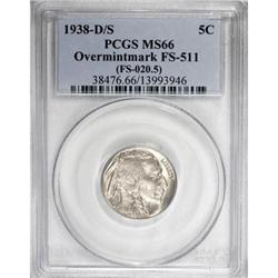 1938-D/S 5C MS66 PCGS