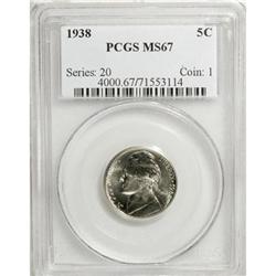 1938 5C MS67 PCGS