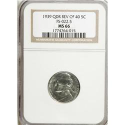 1939 5C Reverse of 1940 MS66 NGC