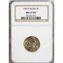 1942-P 5C Type Two MS67 NGC