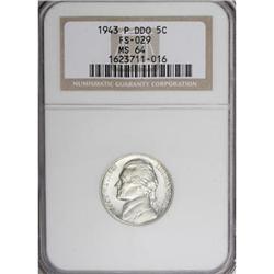 1943-P 5C MS64 NGC