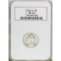 1945-D 5C MS64 NGC