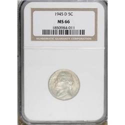 1945-D 5C MS66 NGC