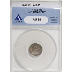 1840 H10C No Drapery AU55 ANACS