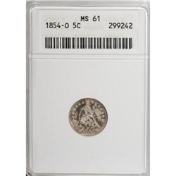 1854-O H10C Arrows MS61 ANACS