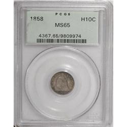 1858 H10C MS65 PCGS