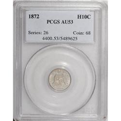 1872 H10C AU53 PCGS