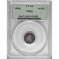1864 H10C PR63 PCGS